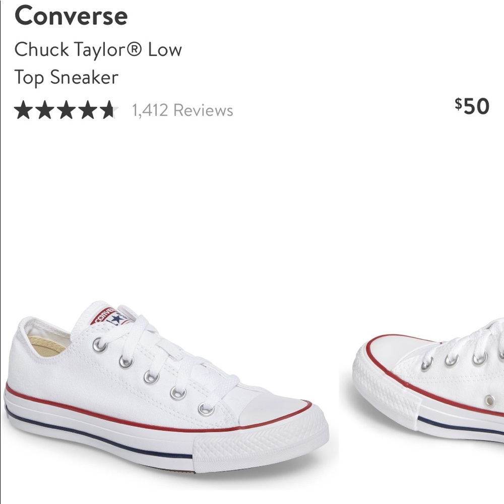 Converse, new, low top, white